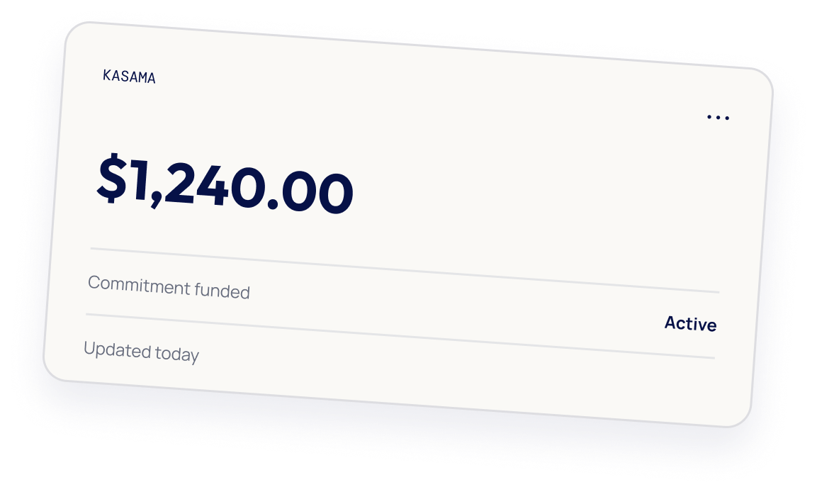Kasama payments interface